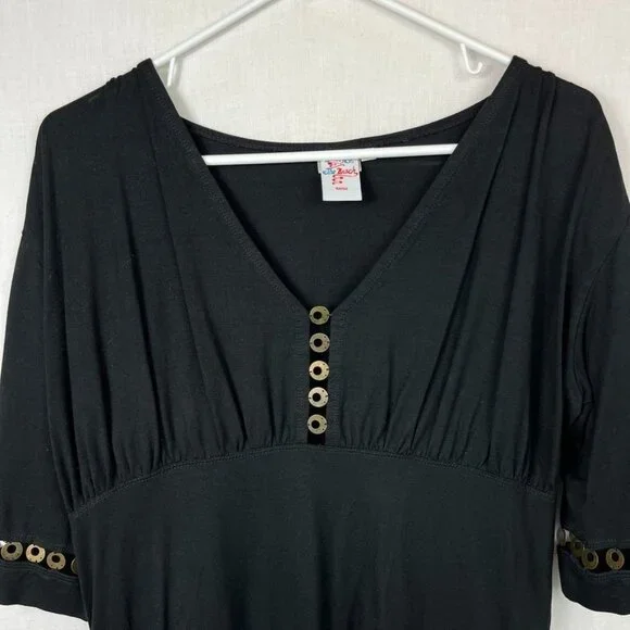 Beauty & The Beach Hawaii Swim Coverup Dress Womens M Cutout Summer Pool‎ Beach - Picture 2 of 12